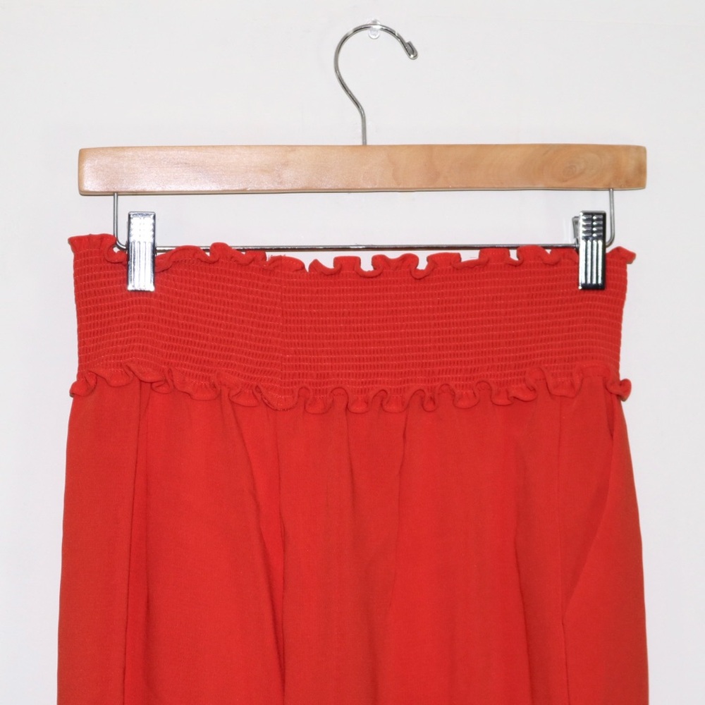 Cinq a Sept Smocked Jessi Pants in Fire Coral - Picture 6 of 13